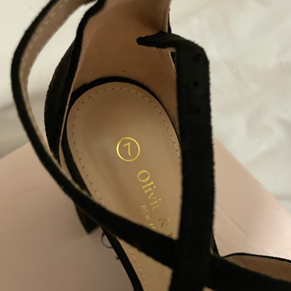 Black felt heels!